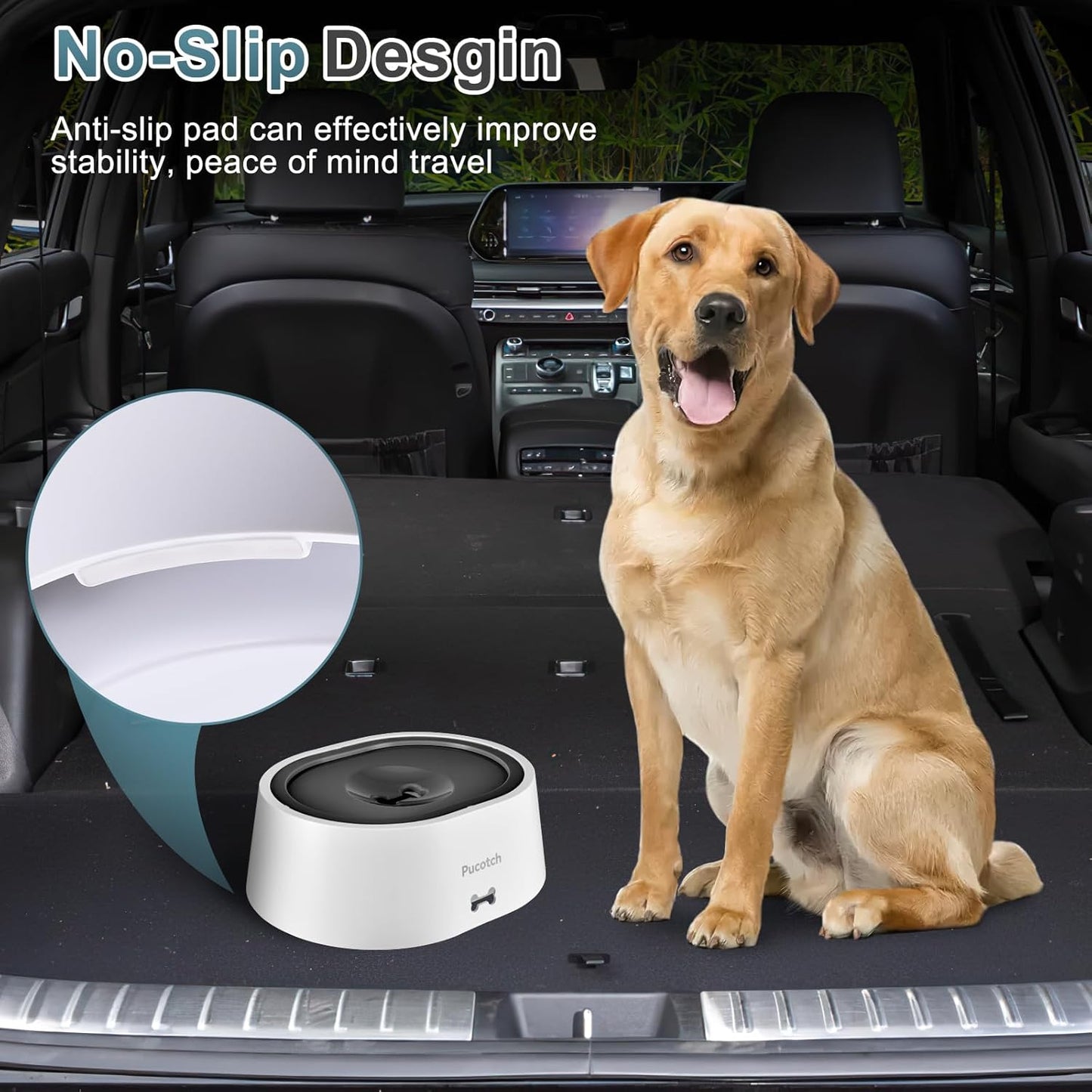 Dog Water Bowl No Spill 2L